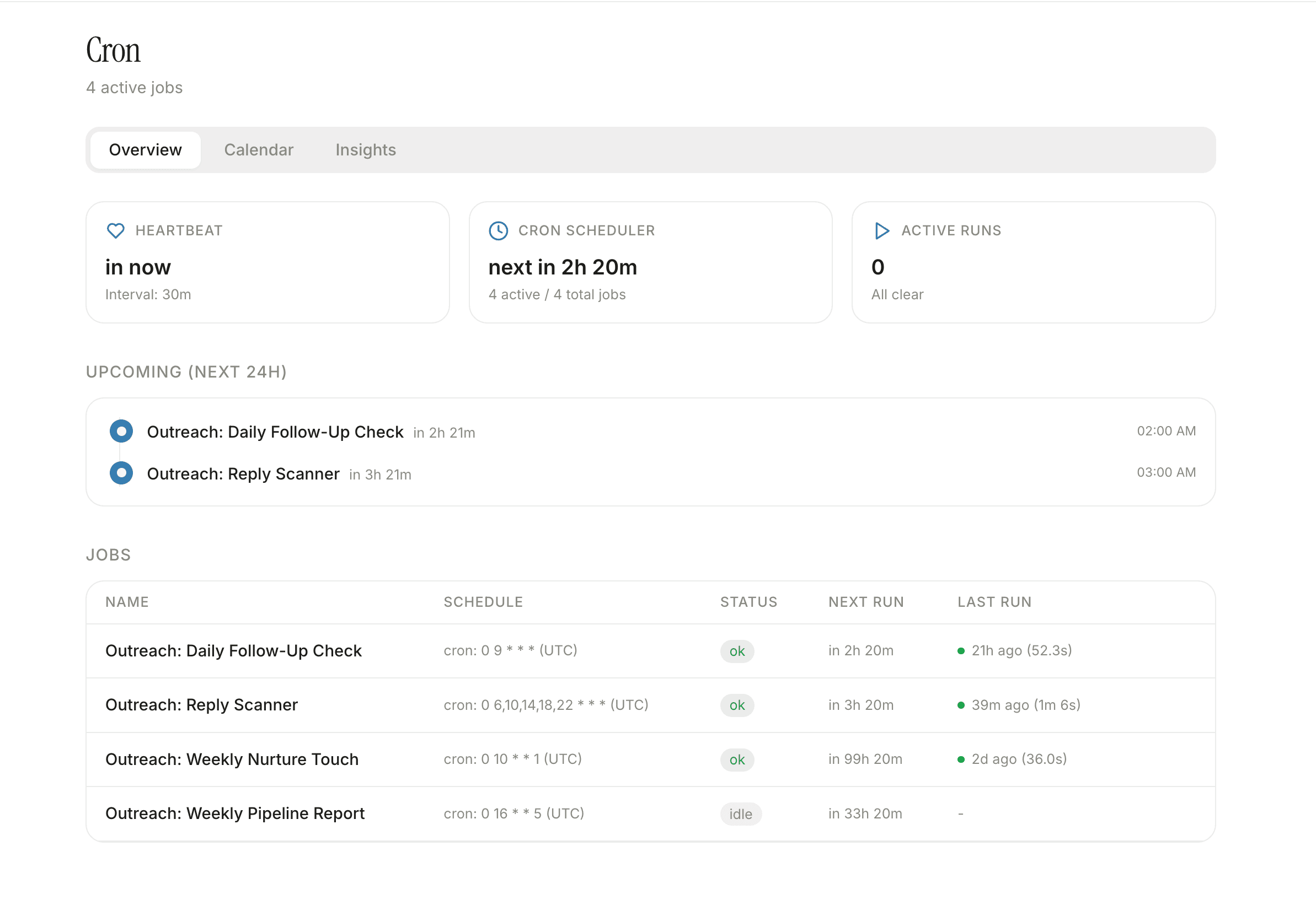 Cron jobs and automation